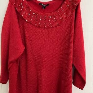 Briggs Red Sweater Women’s Size 3X NWT‎